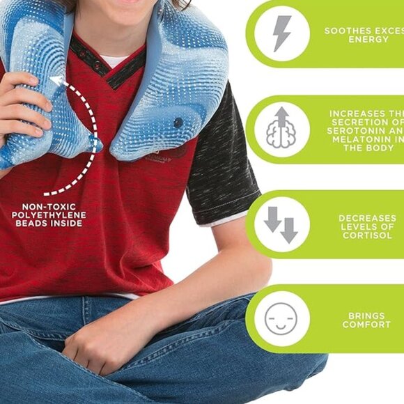 manimo Weighted Dolphin Stuffed Animal for Kids & Adults Dolphin Pillow Sensor - Picture 2 of 2